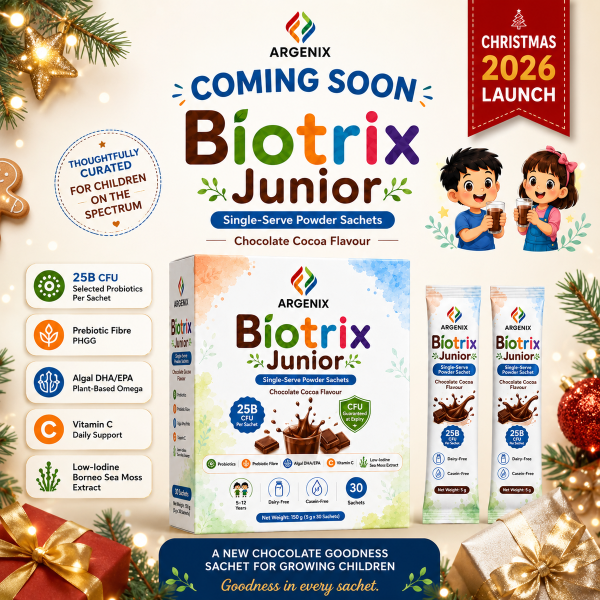 Argenix Biotrix Junior Christmas 2026 launch artwork