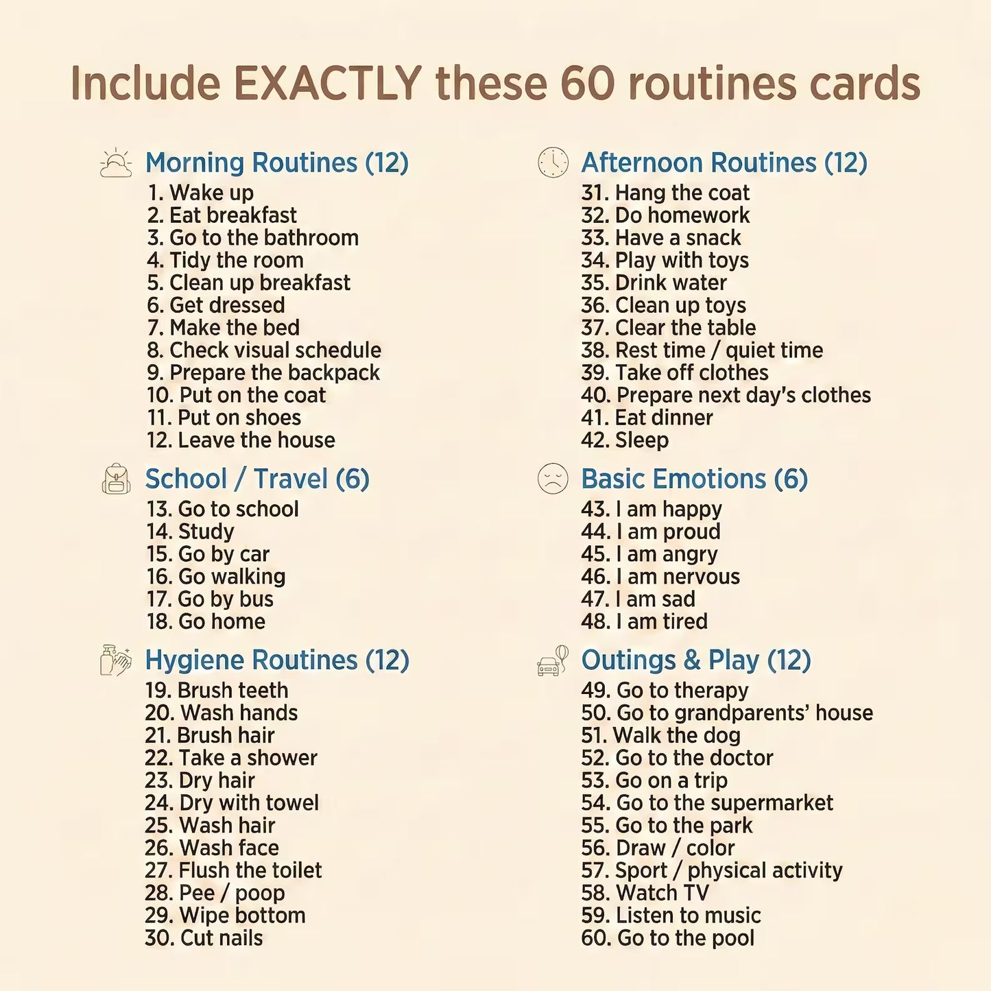Visual Schedule Cards for Kids with Autism & ADHD