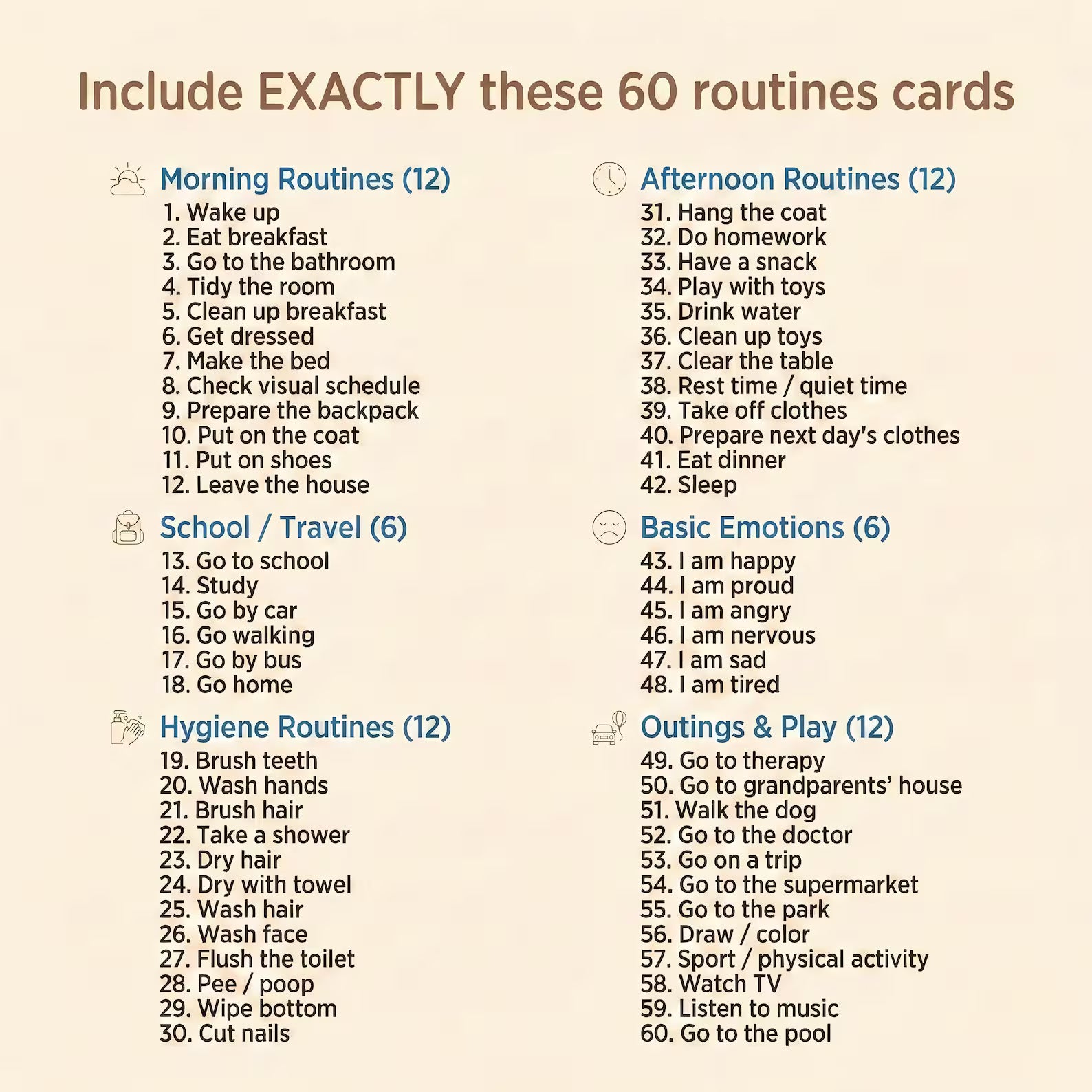 Visual Schedule Cards for Kids with Autism & ADHD