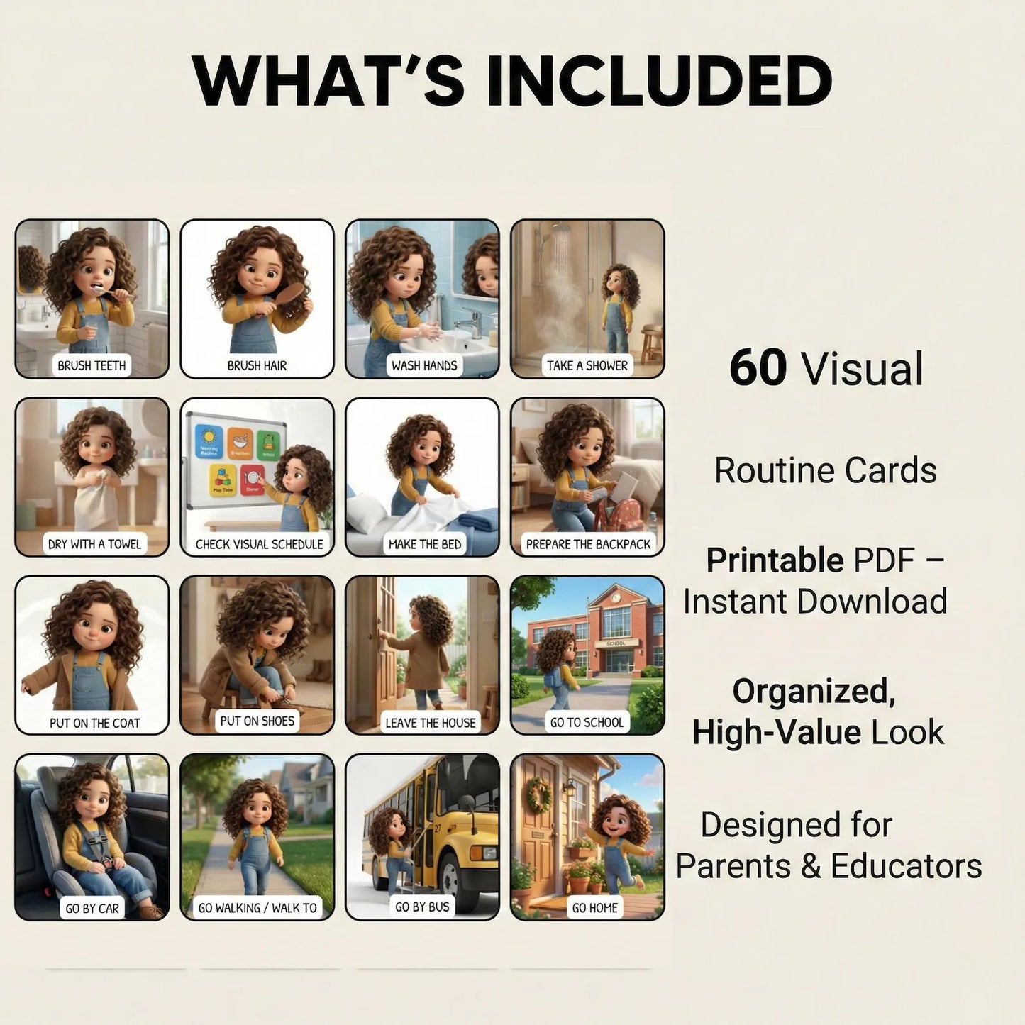 Visual Schedule Cards for Kids with Autism & ADHD