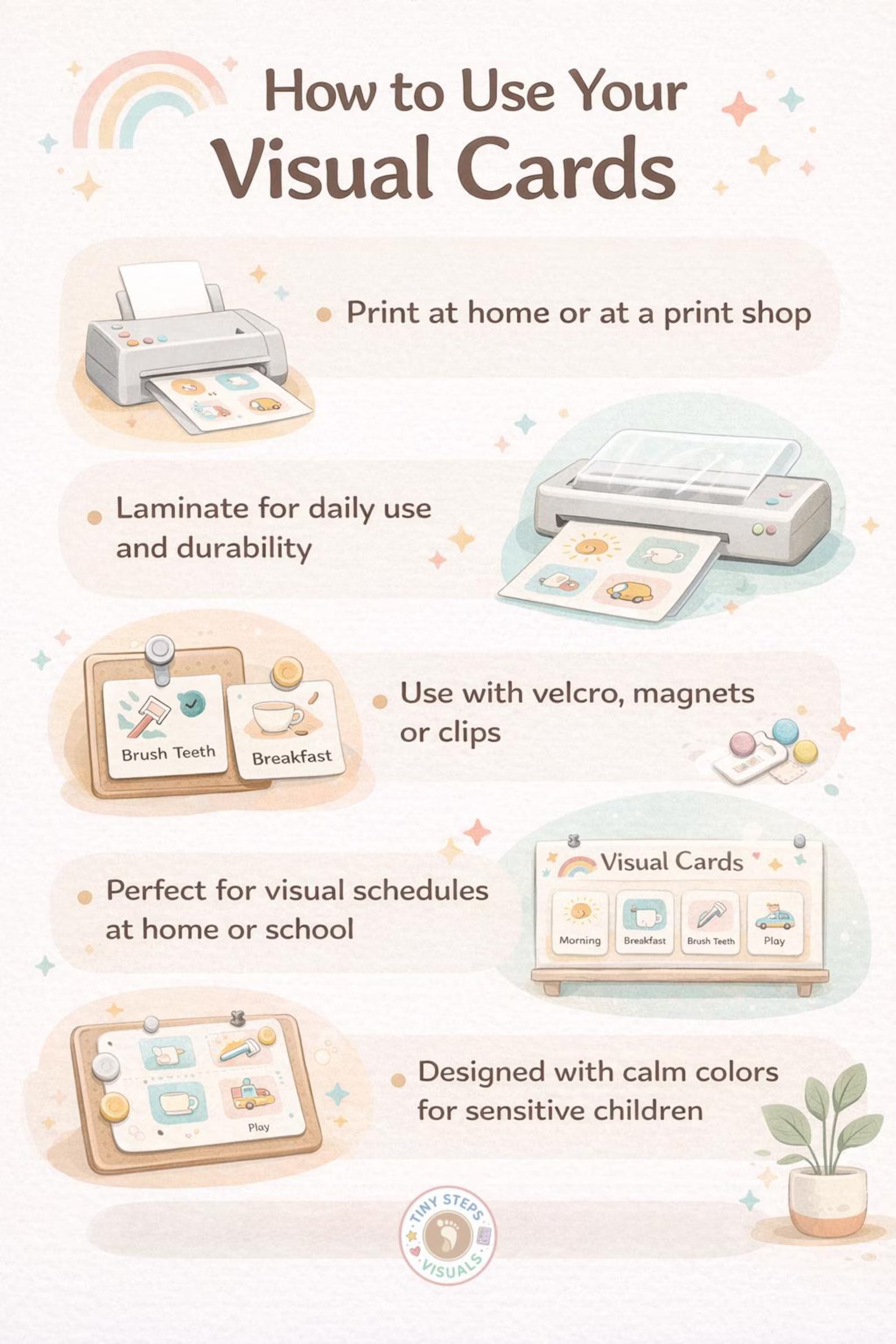 Visual Schedule Cards for Kids with Autism & ADHD
